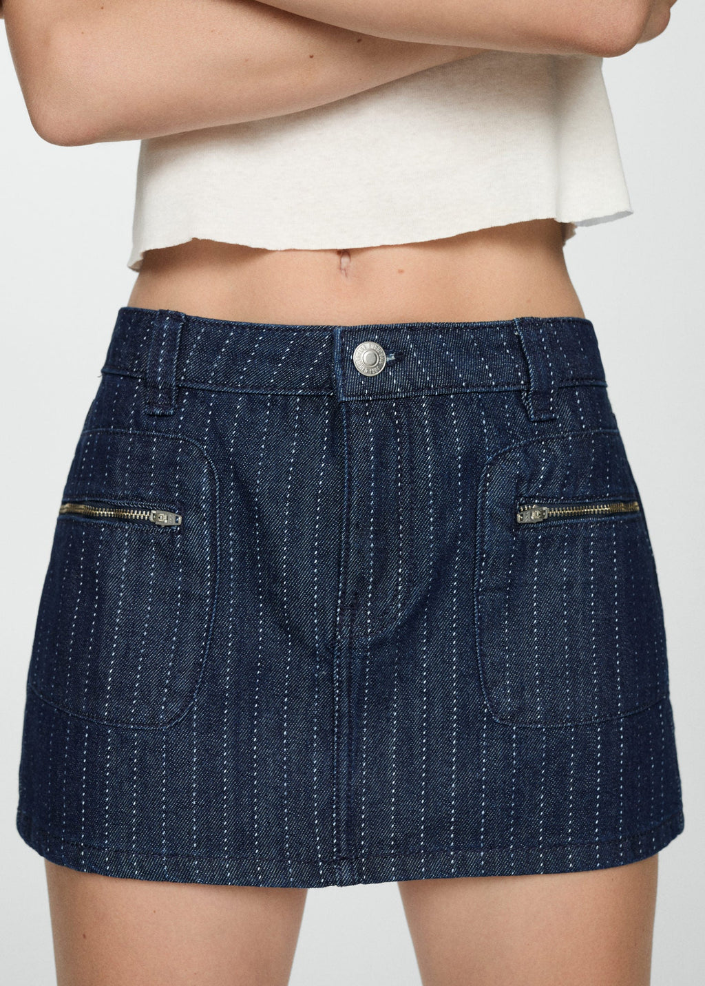 Minijupe En Jean Coutures