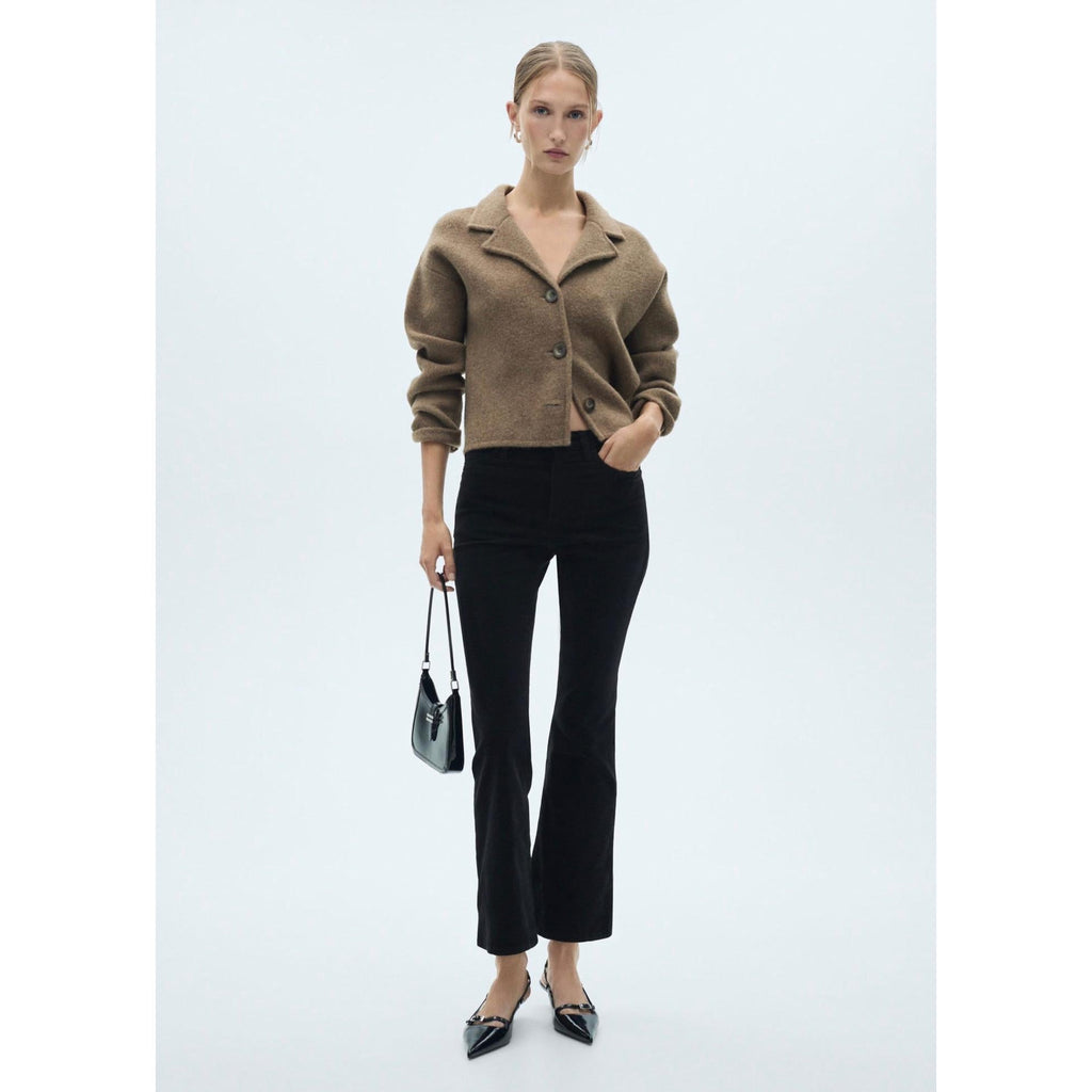 Jean Sienna Flare Crop Velours Côtelé