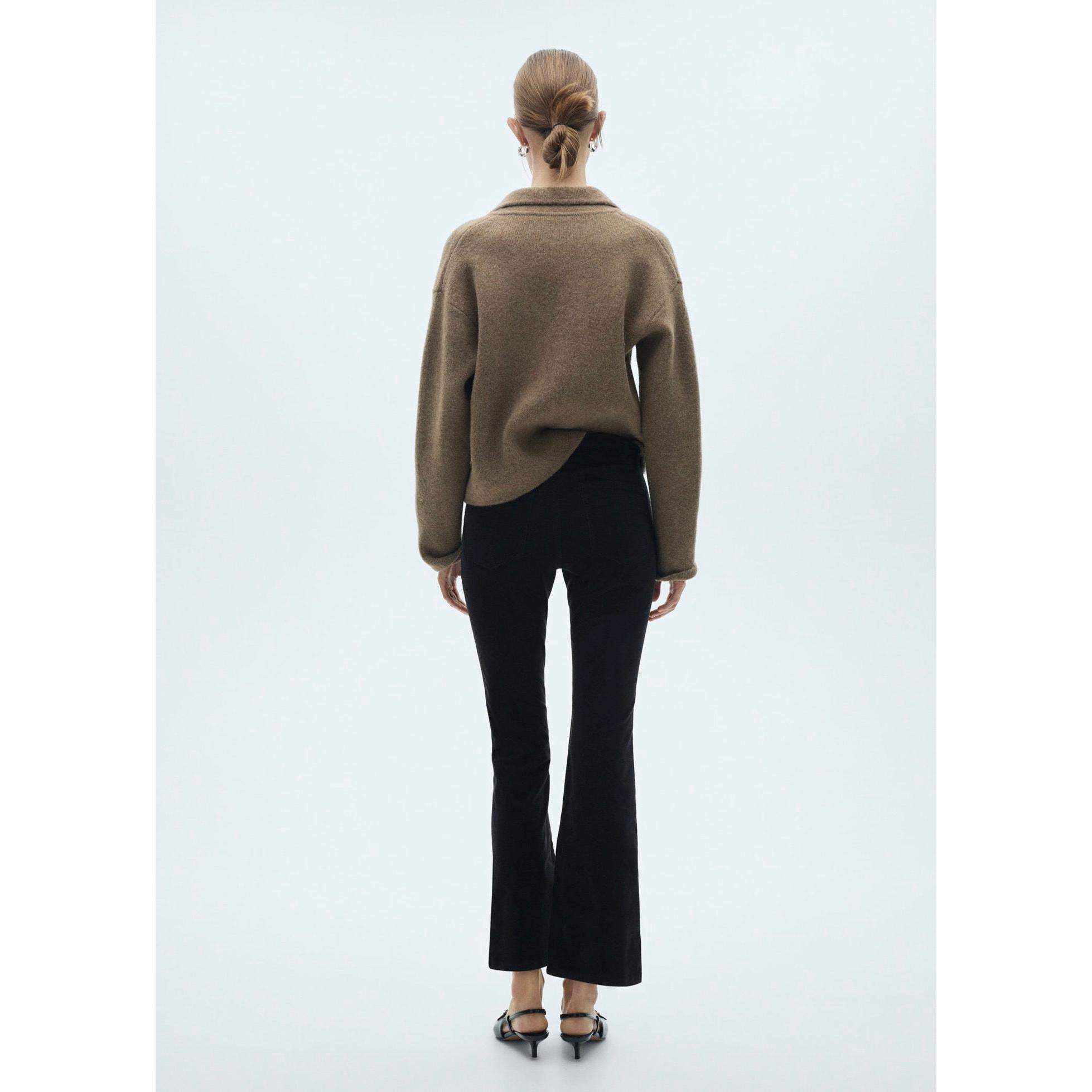 Jean Sienna Flare Crop Velours Côtelé