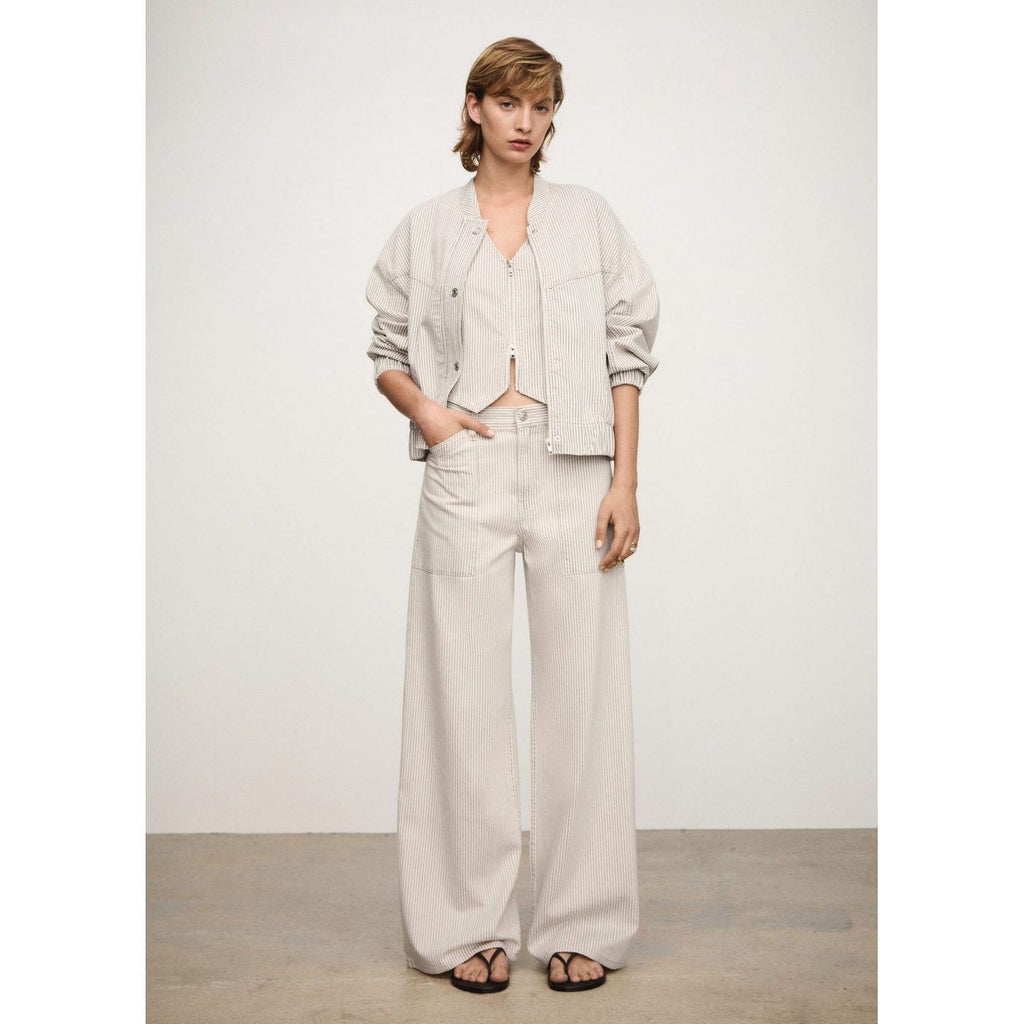 Blouson En Jean Rayures