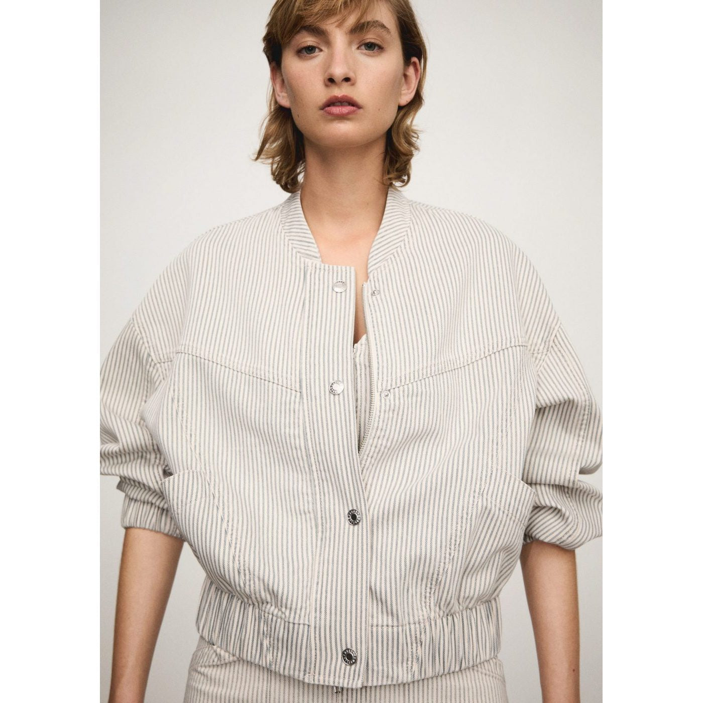 Blouson En Jean Rayures