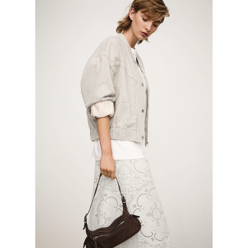 Blouson En Jean Rayures