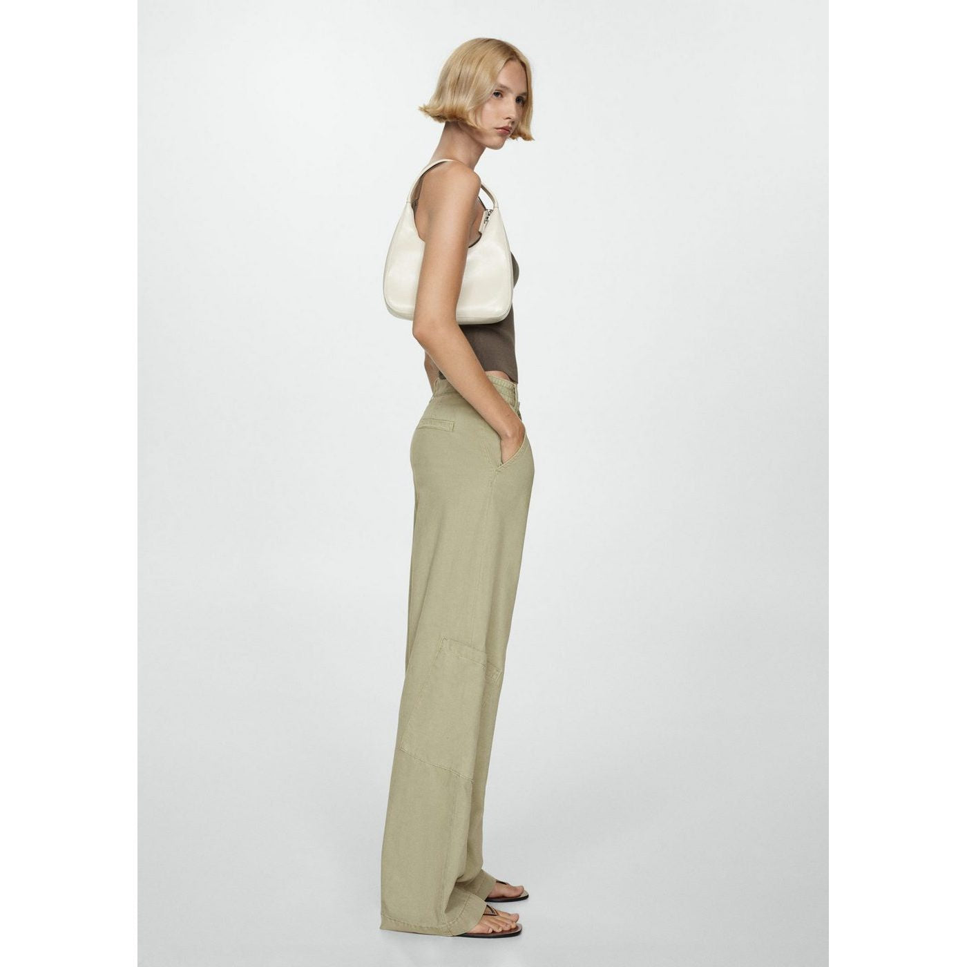 Pantalon Lyocell Cordon De Serrage