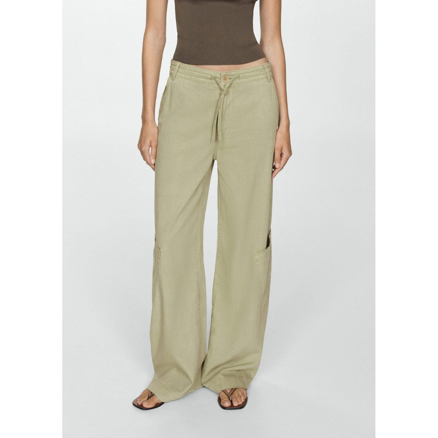 Pantalon Lyocell Cordon De Serrage