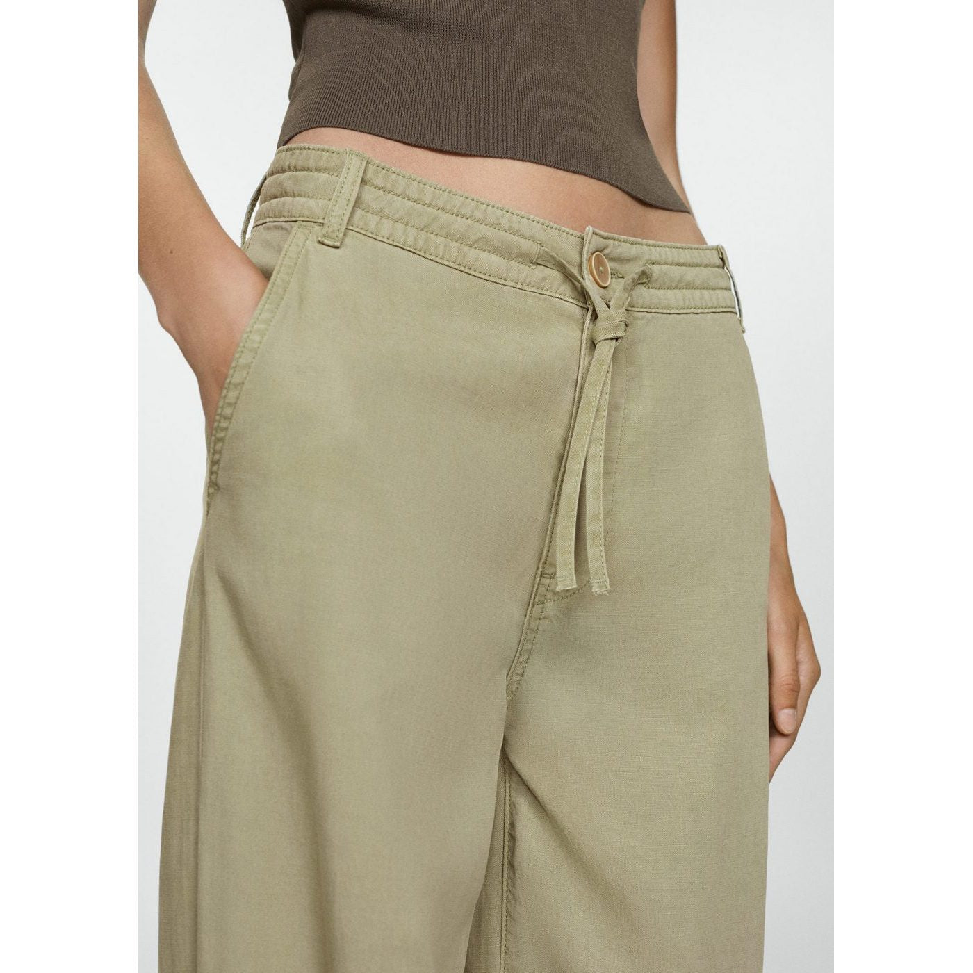 Pantalon Lyocell Cordon De Serrage