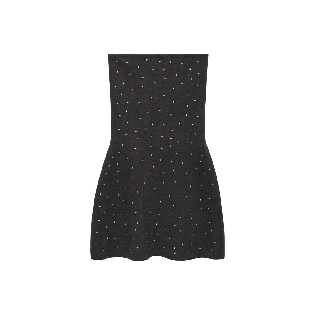 Robe Maille Détail Strass