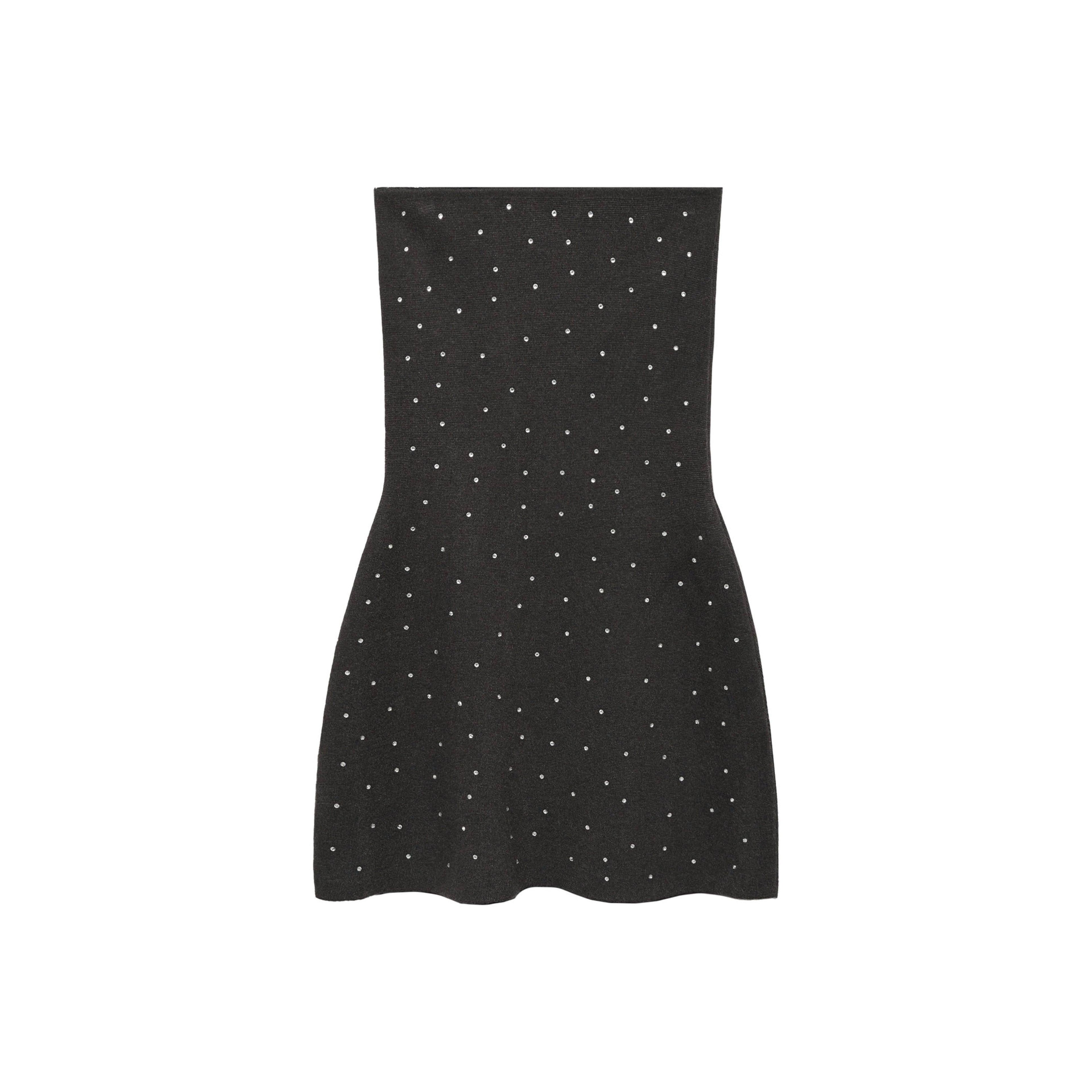 Robe Maille Détail Strass
