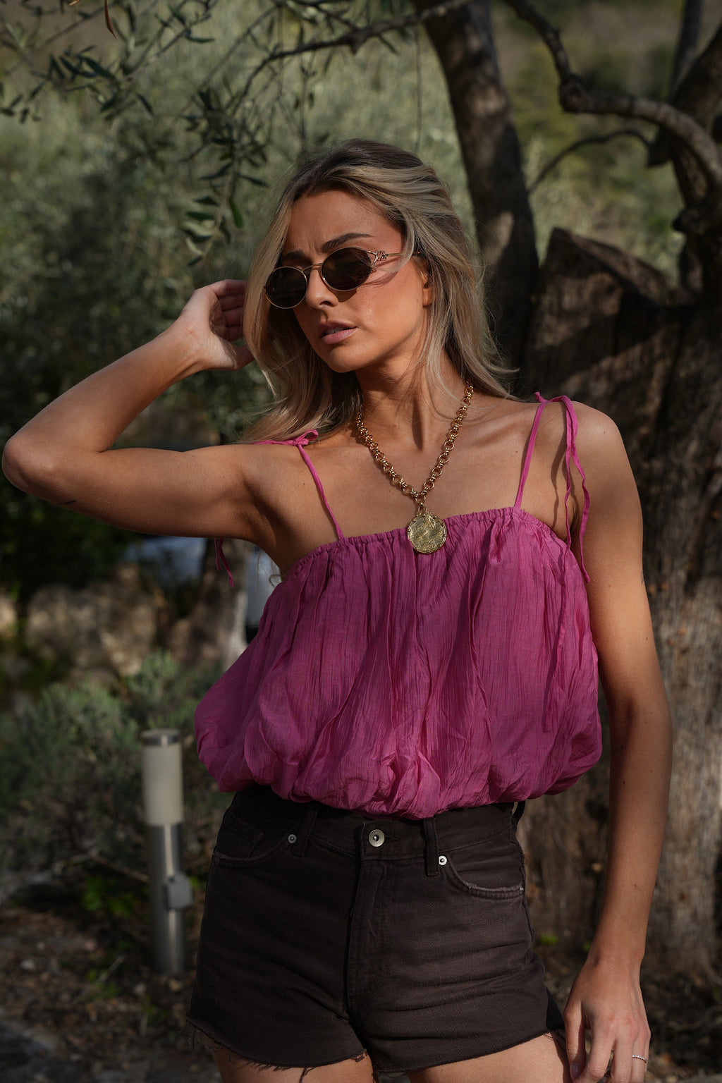 Body Top Elya - Framboise