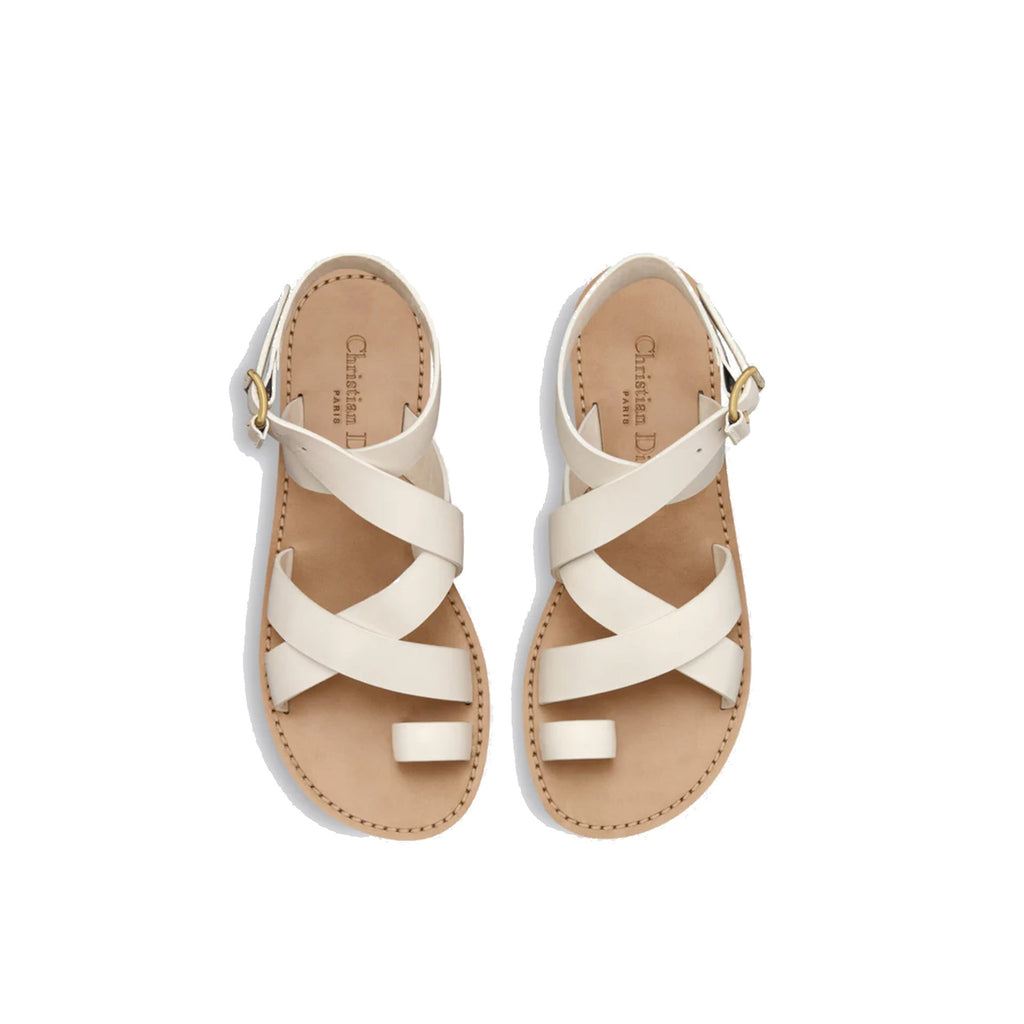 Sandales Dior Sun Leather - White - Femme