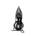Escarpins - The Attico Venus Chrome Slingback - Black