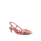 Escarpins Valentino Garavani Toile Iconographe - Red - Femme