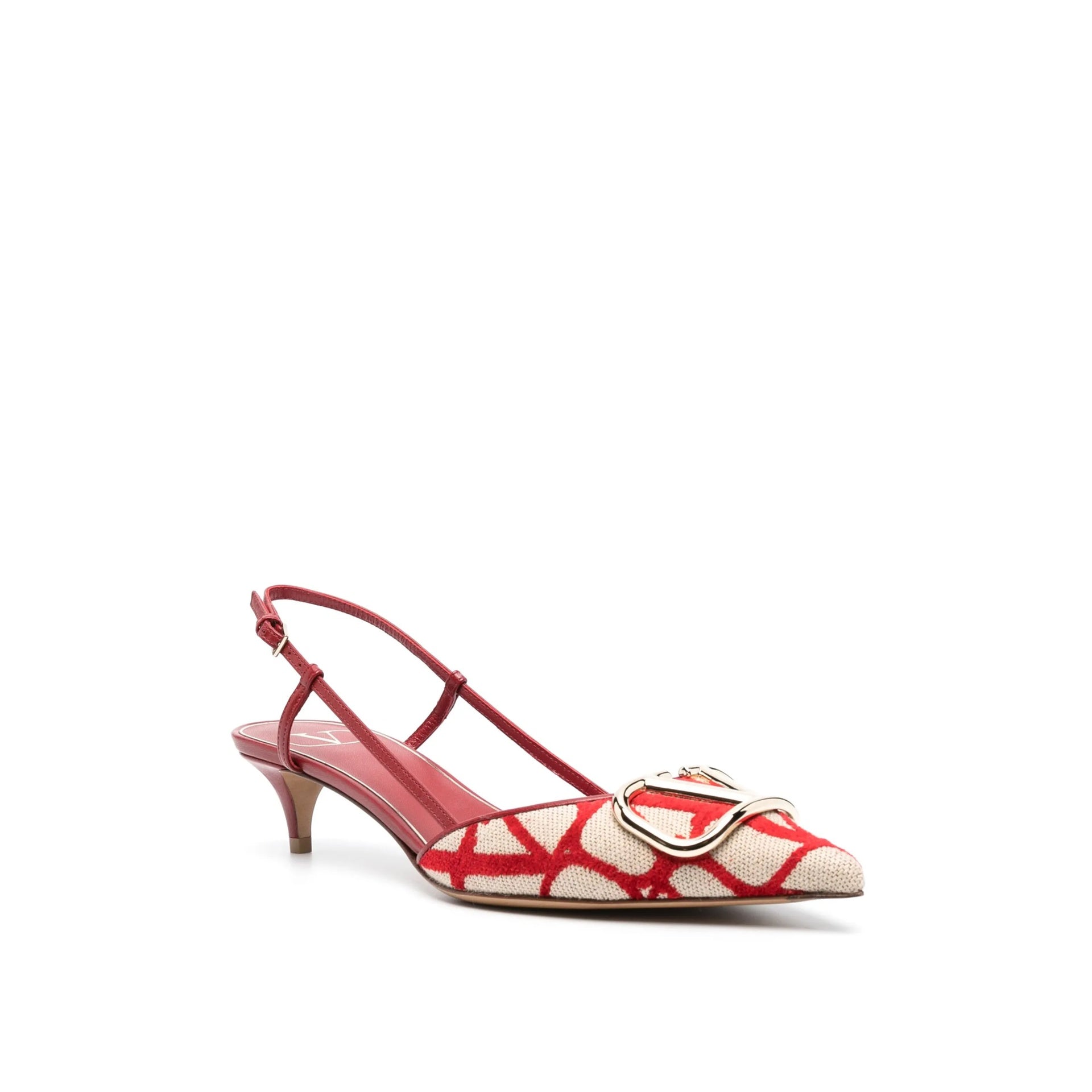 Escarpins Valentino Garavani Toile Iconographe - Red - Femme