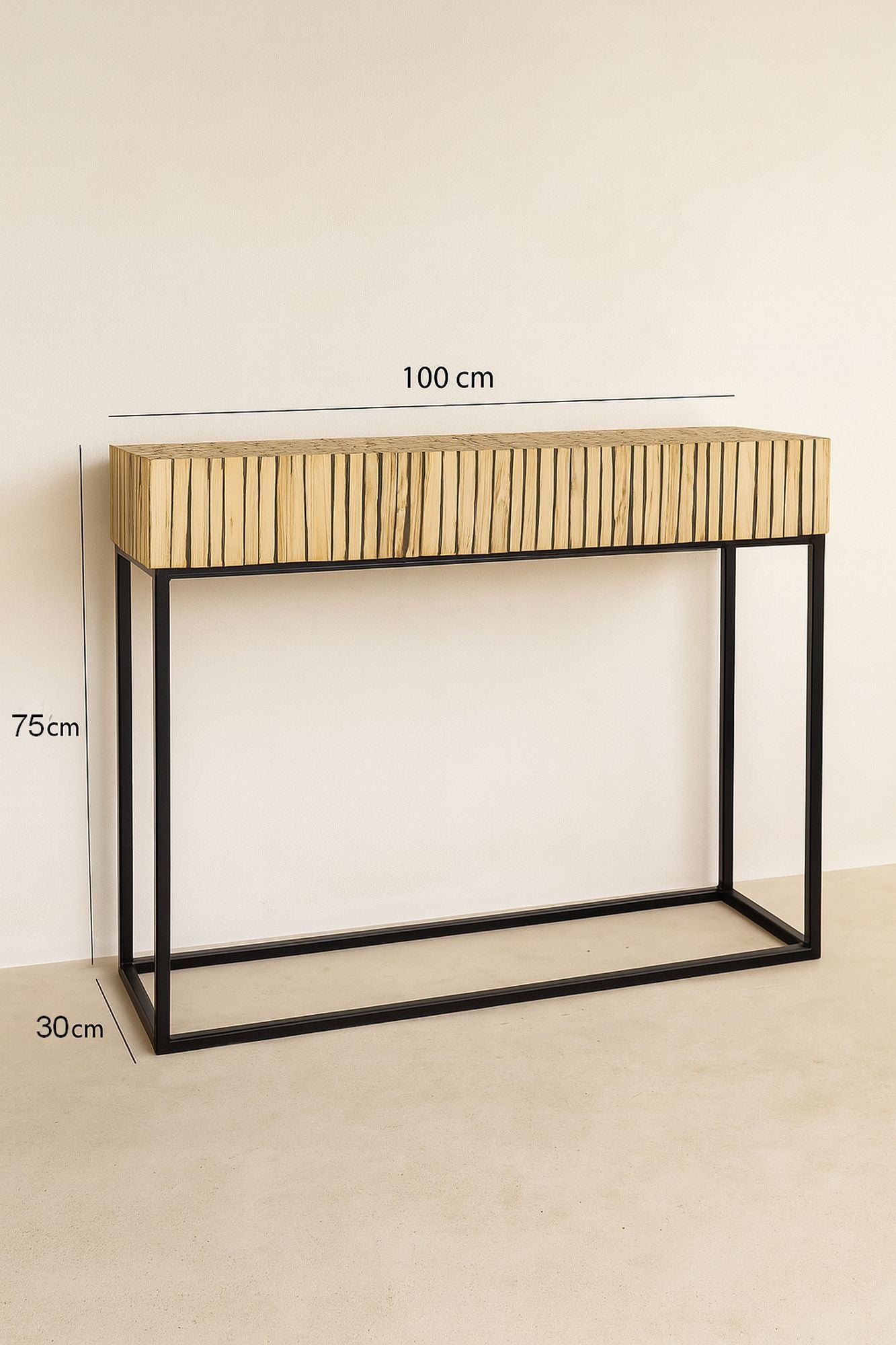 Tahaa - Console - Branche De Teck/Métal - Noir