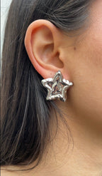 Boucles D'Oreilles Textured Star