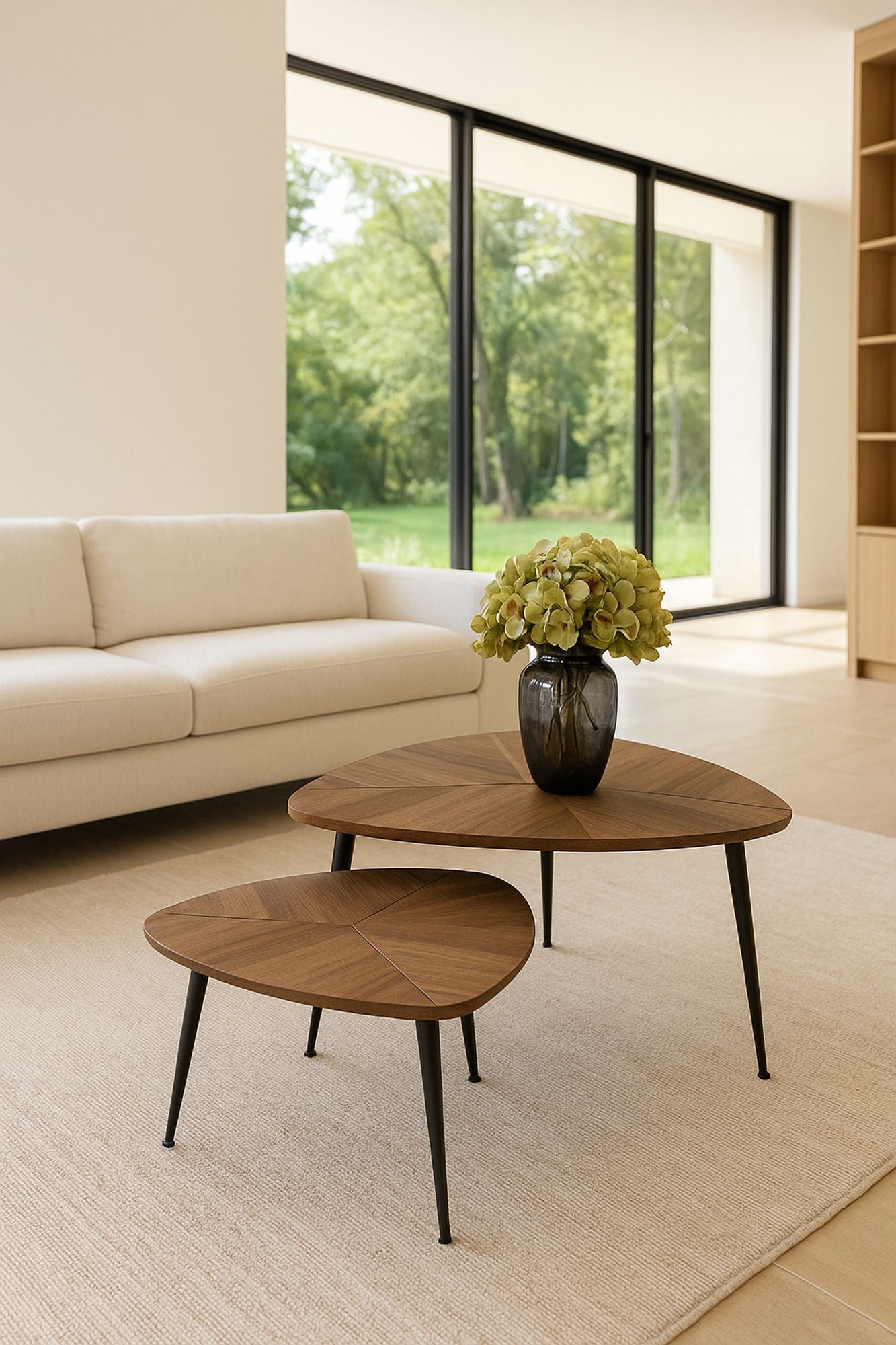 Cobra - Set De 2 Tables Gigognes - Fibre De Bois - Naturel