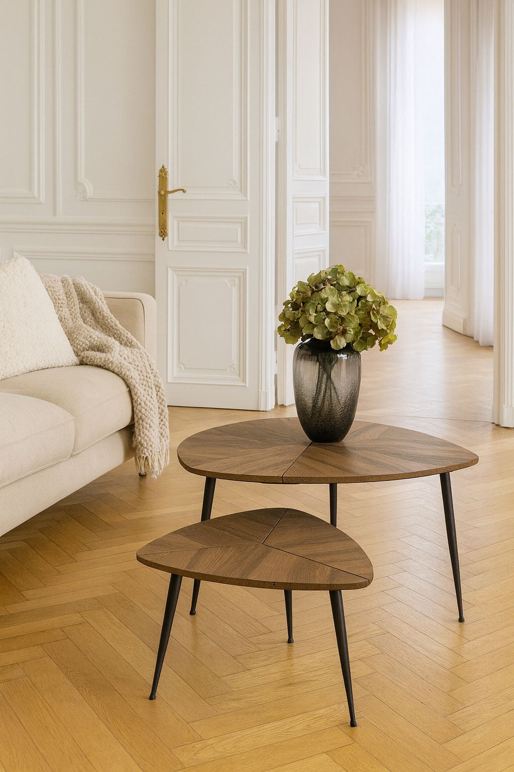 Cobra - Set De 2 Tables Gigognes - Fibre De Bois - Naturel