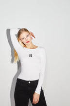 Le Tshirt Hugo Blanc Manches Longues