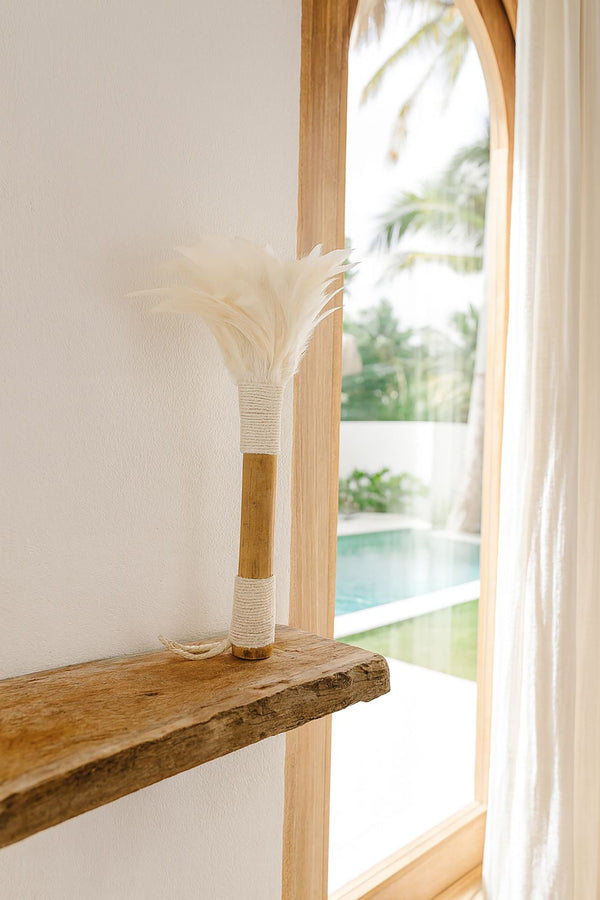 Kemoa - Plumeau - Bambou/Plumes - Blanc