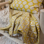 Housnia - Courte Pointe - Coton - Jaune Moutarde