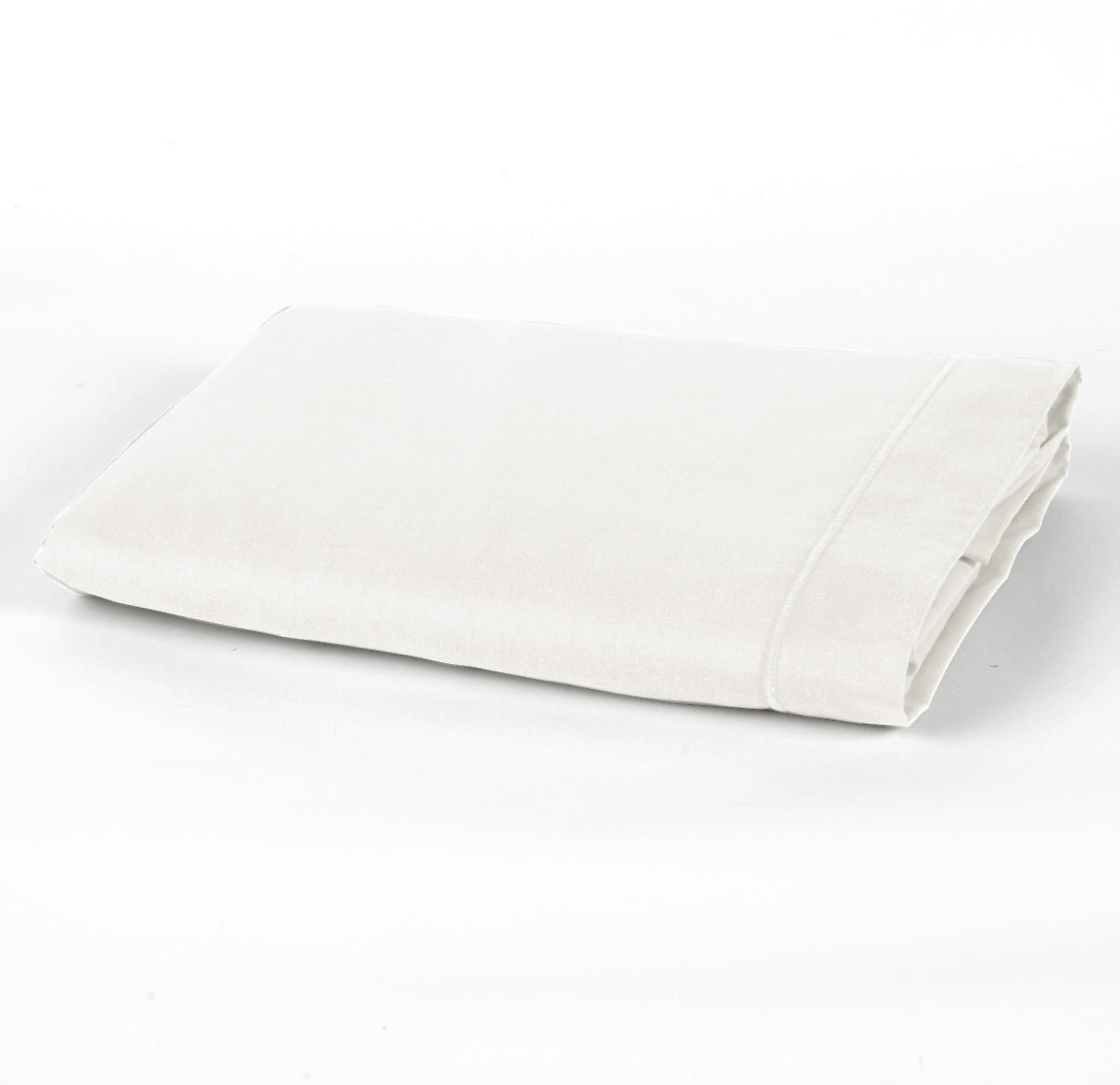 Drap Plat 2 Pers De Coton-Bambou - Bambou Blanc - Flocon