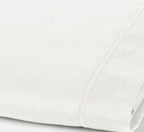 Drap Plat 2 Pers De Coton-Bambou - Bambou Blanc - Flocon