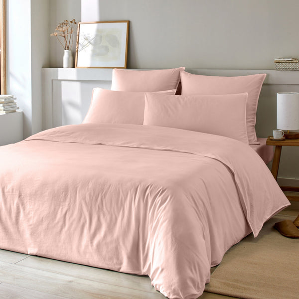 Parure De Lit (Hc + To) - Coton & Bambou - Rose