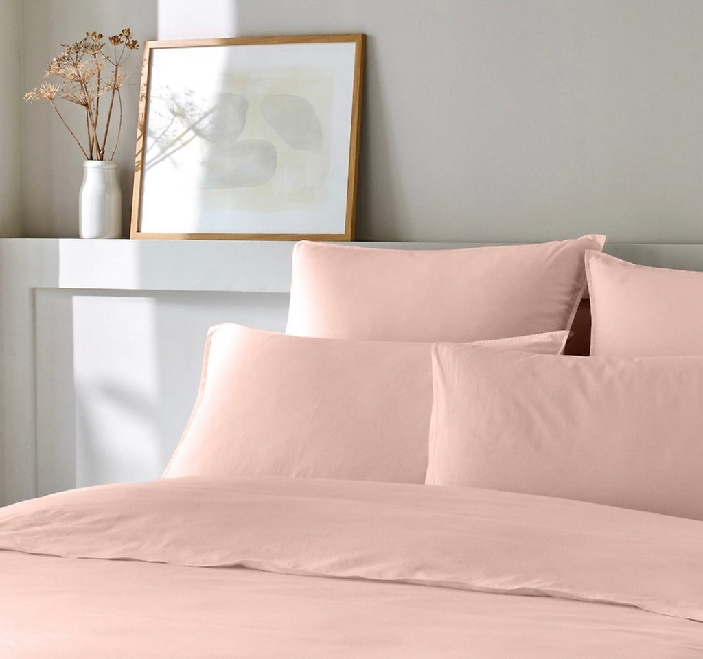 Parure De Lit (Hc + To) - Coton & Bambou - Rose