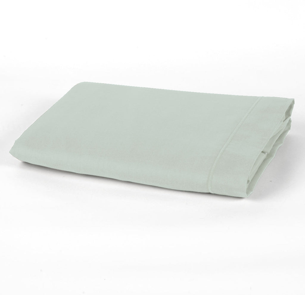 Drap Plat 2 Pers De Coton-Bambou - Bambou Vert