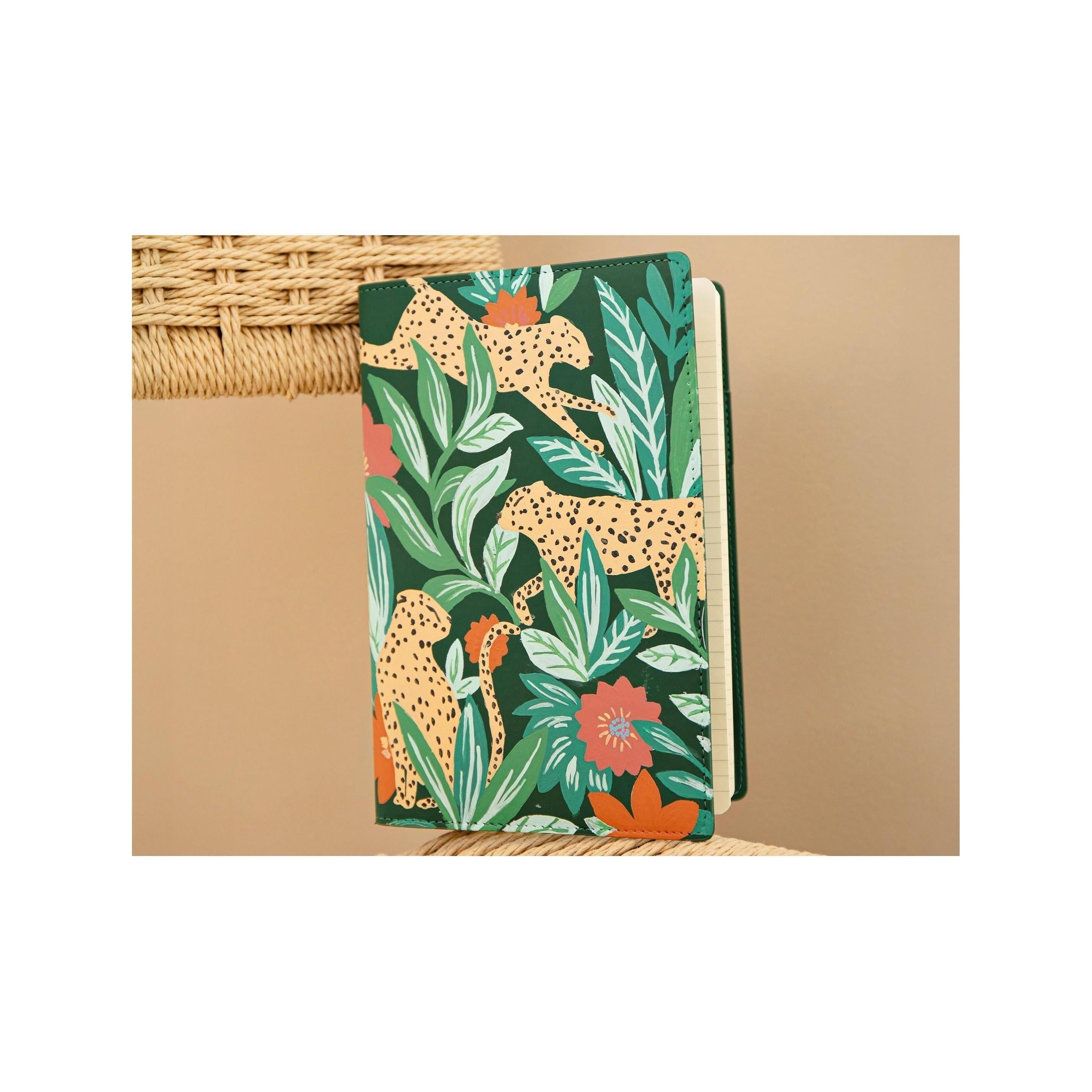 Carnet À Peindre - Notebook Peinture Au Numéro - Petit Pinceau - Leaping Leopards