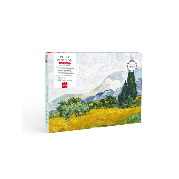 Coffret Peinture Au Numéro - Petit Pinceau - Cyprès Aux Blés D'Or, Vincent Van Gogh