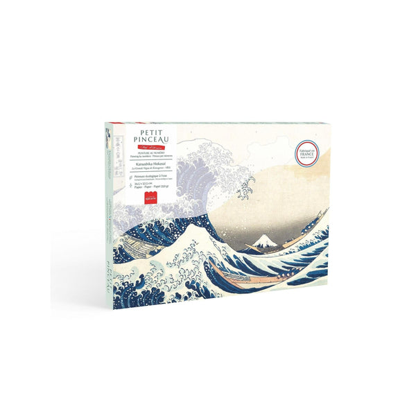 Coffret Peinture Au Numéro - Petit Pinceau - La Grande Vague De Kanagawa, Katsushika Hokusai