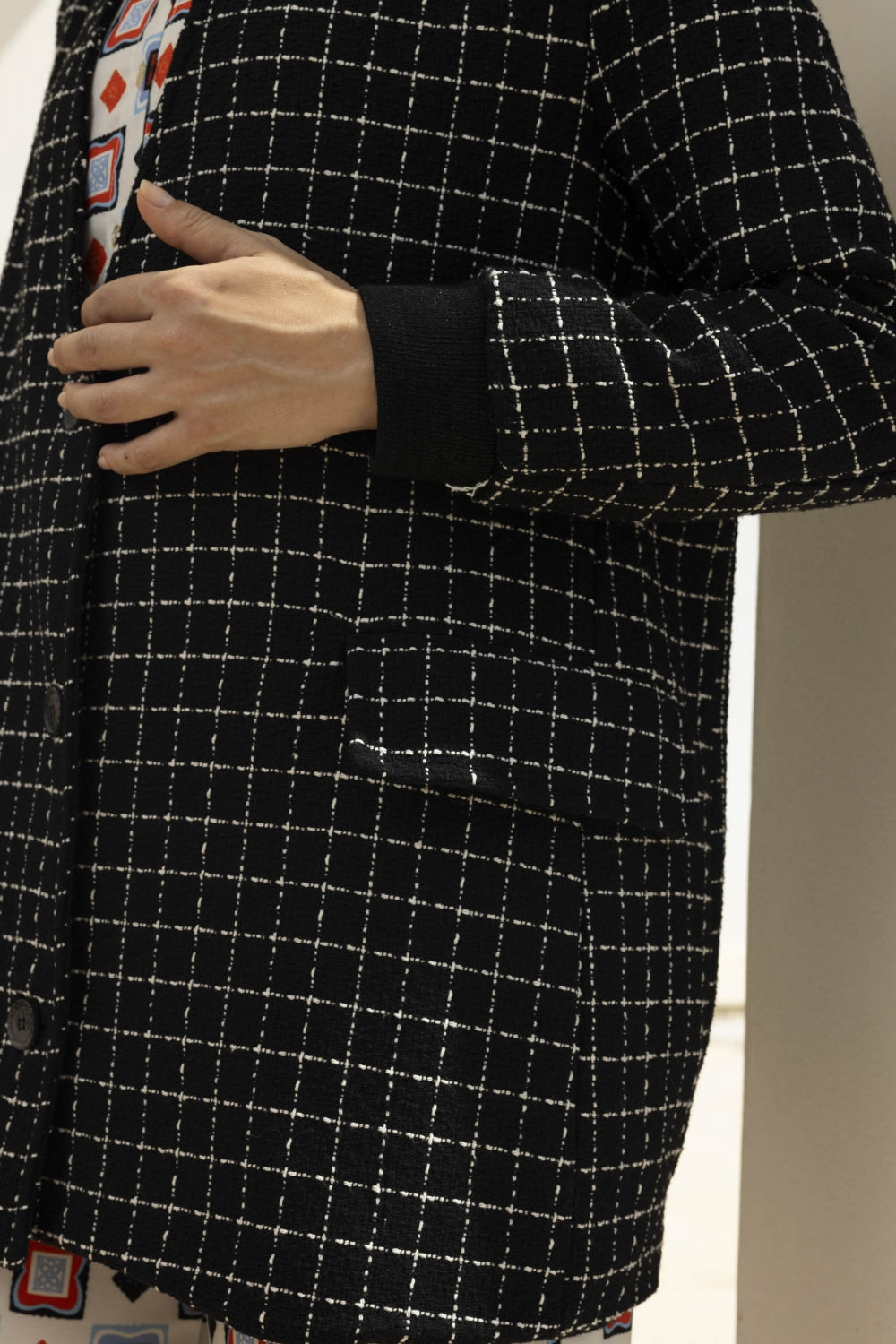 Le Bomber Leonard En Tweed Sirocco Noir
