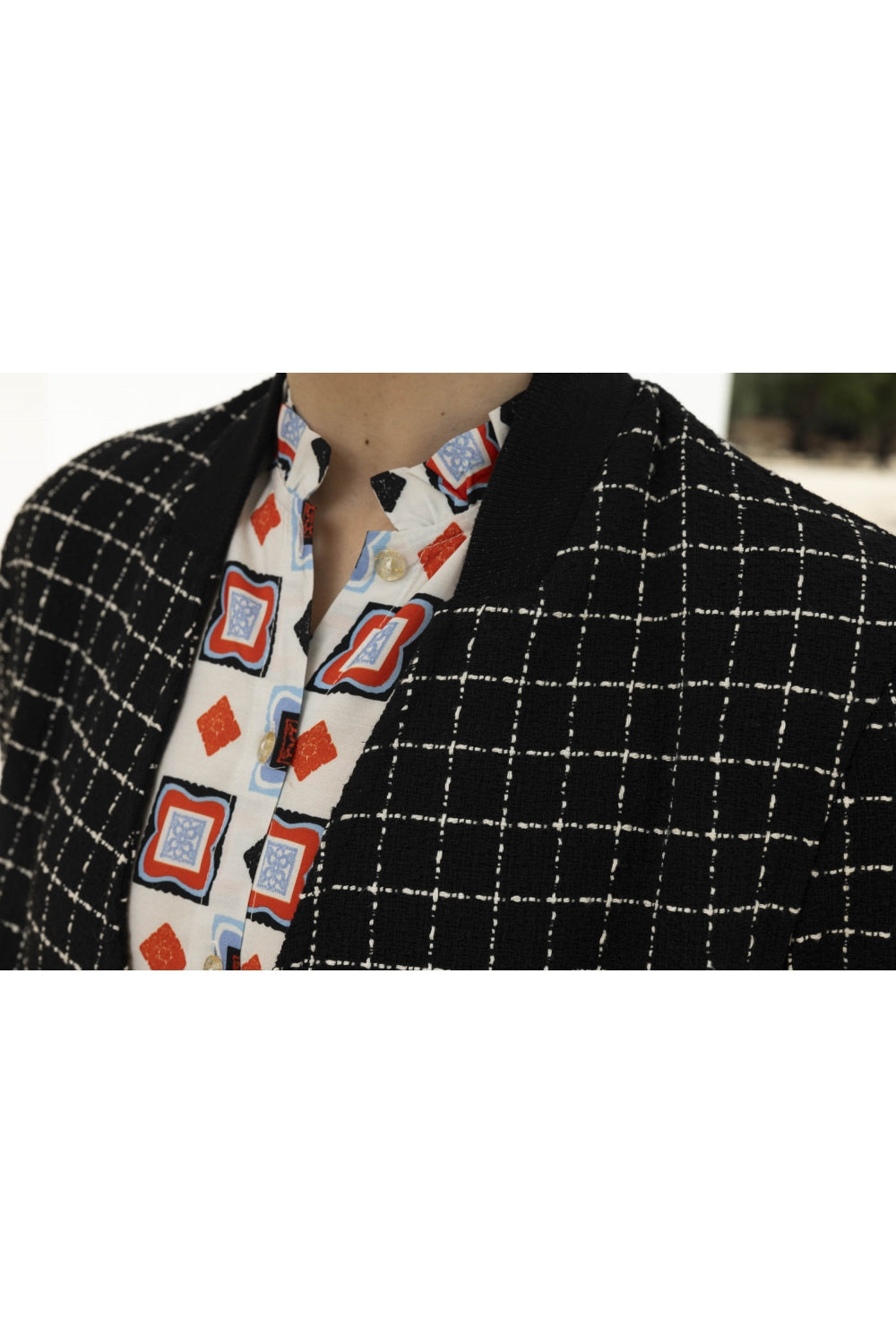 Le Bomber Leonard En Tweed Sirocco Noir