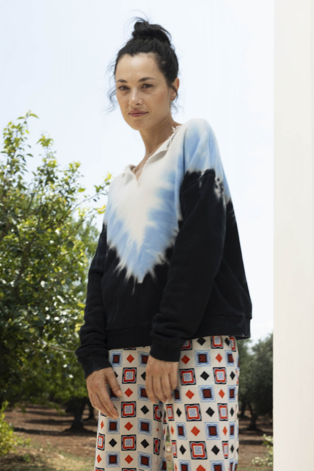 Le Sweatshirt Paolo Tie And Dye Noir