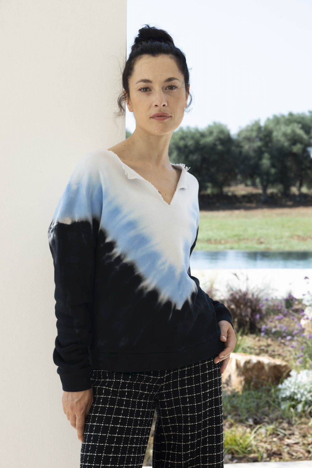 Le Sweatshirt Paolo Tie And Dye Noir