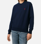 Ami Paris - Sweatshirt Ami De Coeur – Bleu Marine Rouge