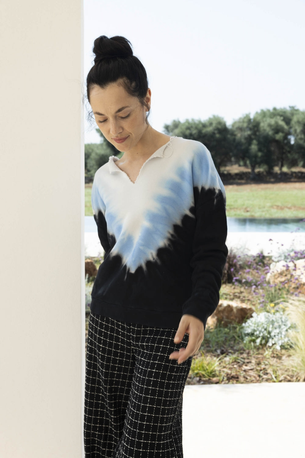 Le Sweatshirt Paolo Tie And Dye Noir