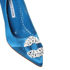 Escarpins - Manolo Blahnik Maida 090 Satin - Blue