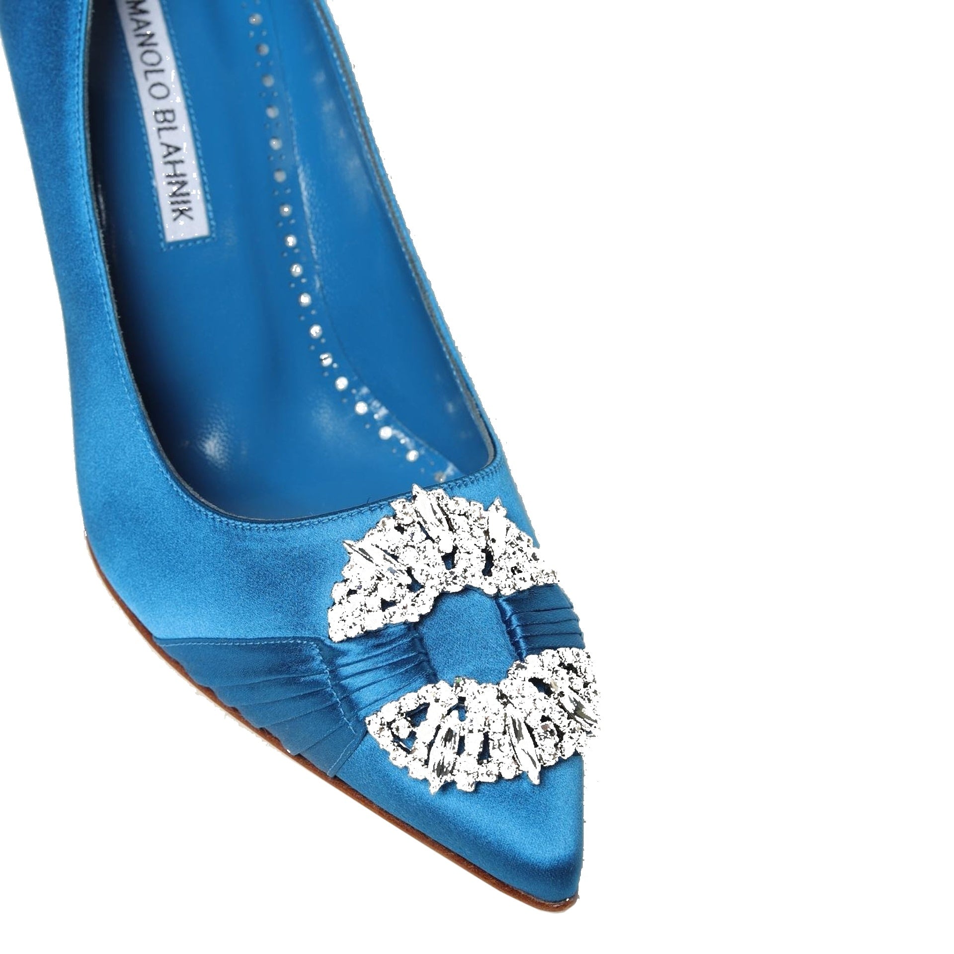 Escarpins - Manolo Blahnik Maida 090 Satin - Blue