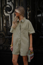 Combishort En Jean Suzon - Kaki