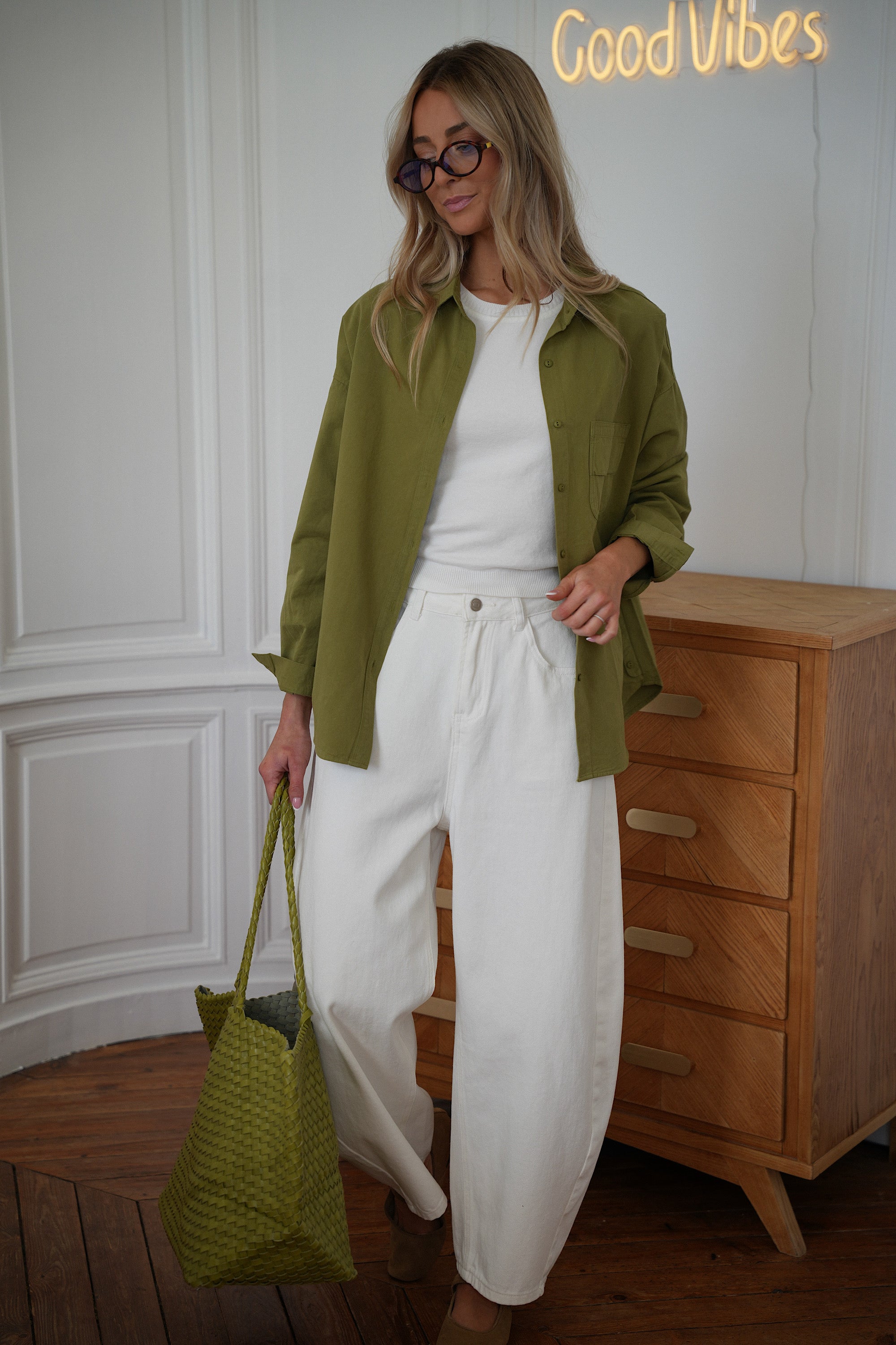 Chemise Droite Roxane - Verte
