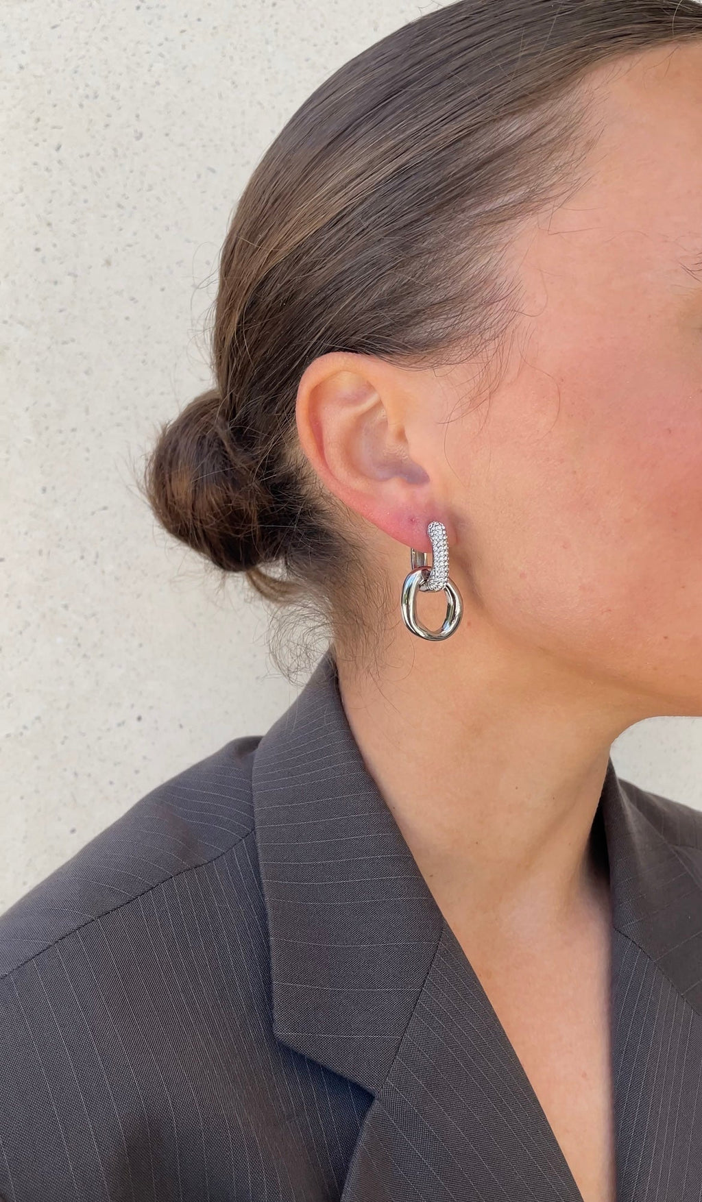 Boucles D'Oreilles Gems Oval X Hoops