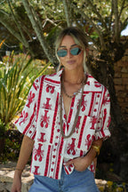 Chemise Imprimée Ulysse - Rouge