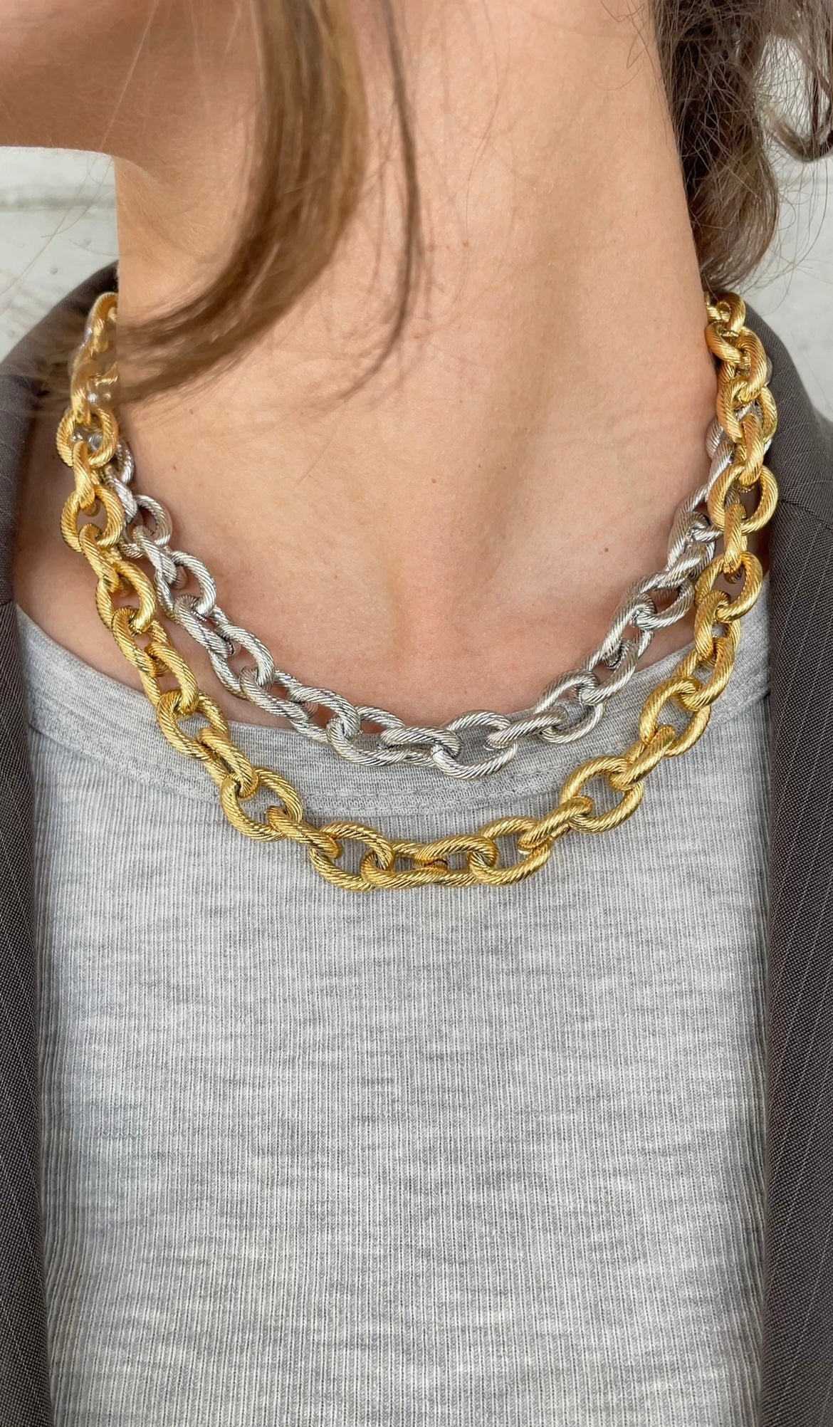 Collier Striped Bold Chain