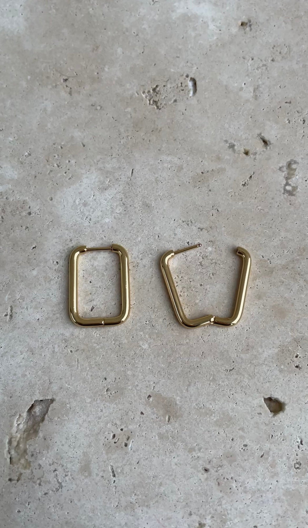 Boucles D'Oreilles Thin Rectangular