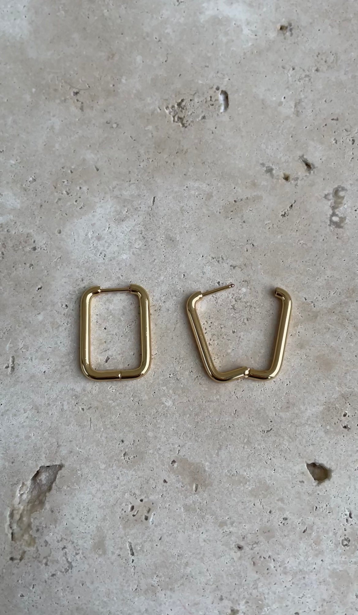 Boucles D'Oreilles Thin Rectangular
