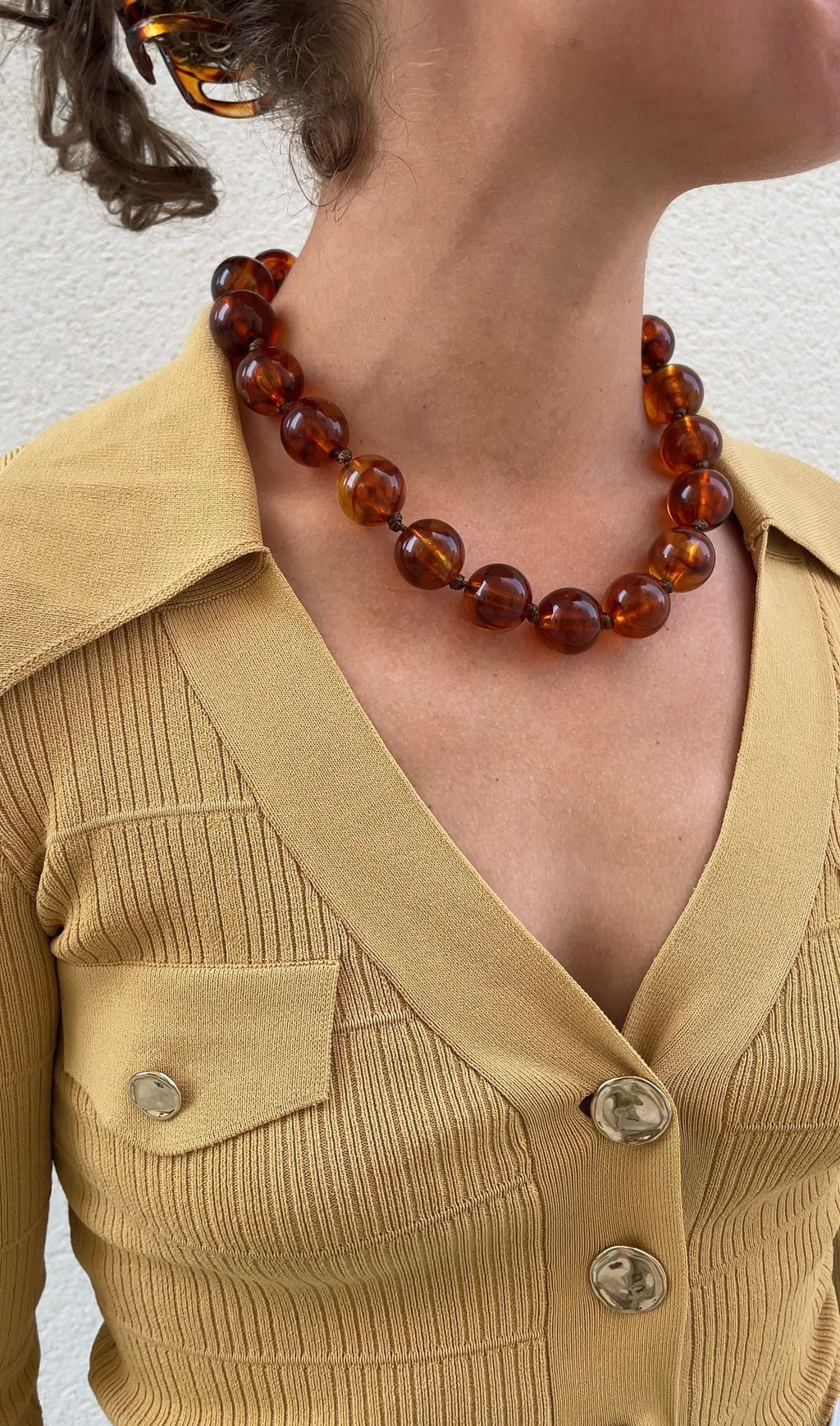 Collier Terracotta Pearl
