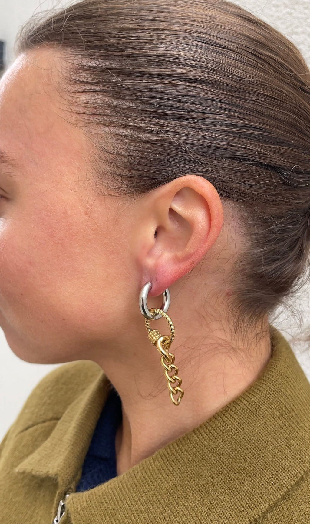 Boucles D'Oreilles Round Chain