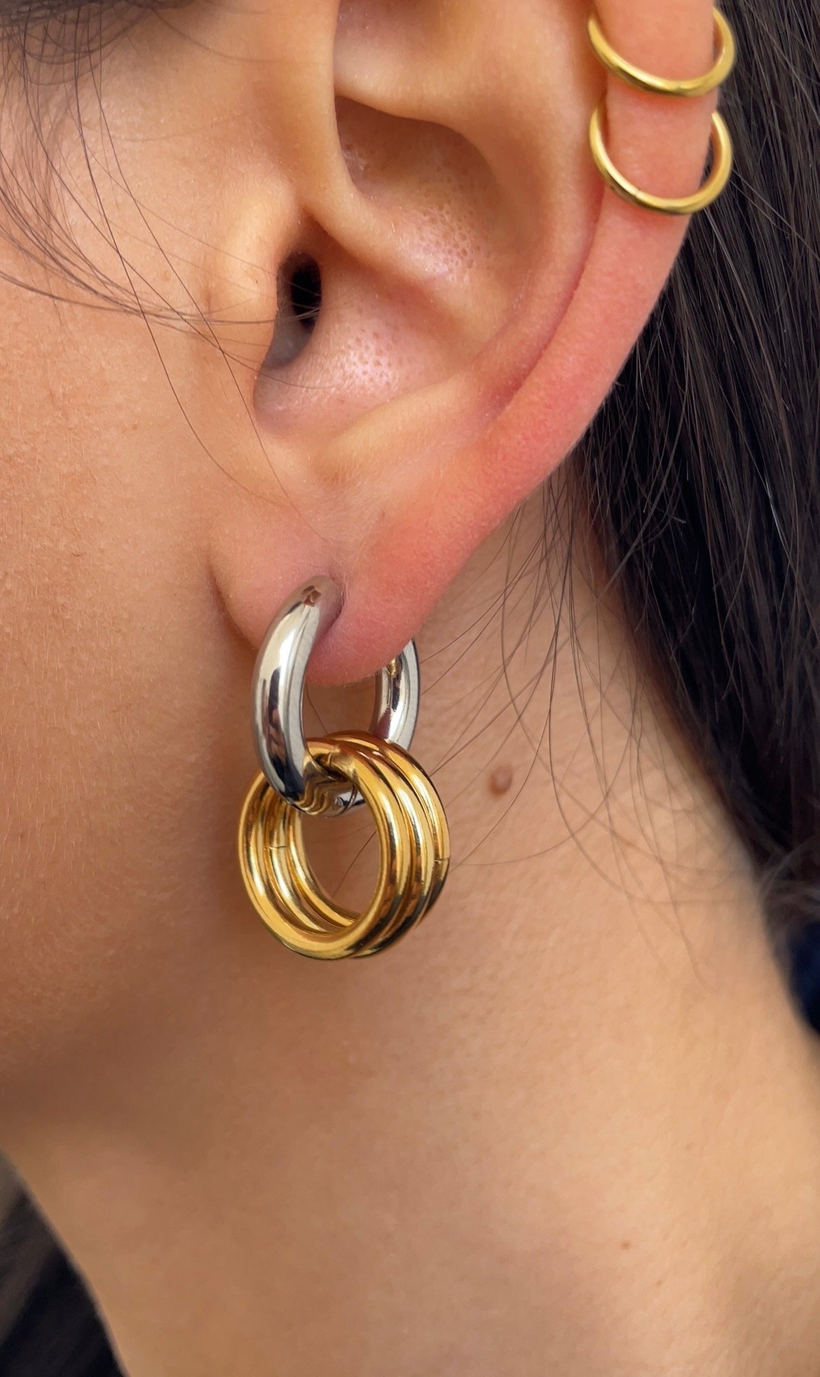 Boucles D'Oreilles Trio X Hoop