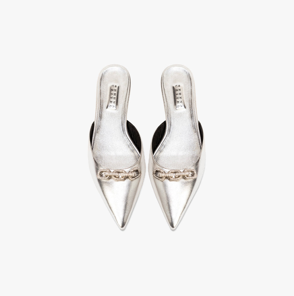 Catena Notte Silver Flat Sliperette